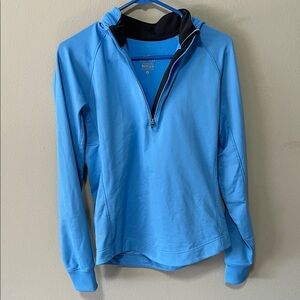 Nike Women's Blue Half-Zip Hoodie